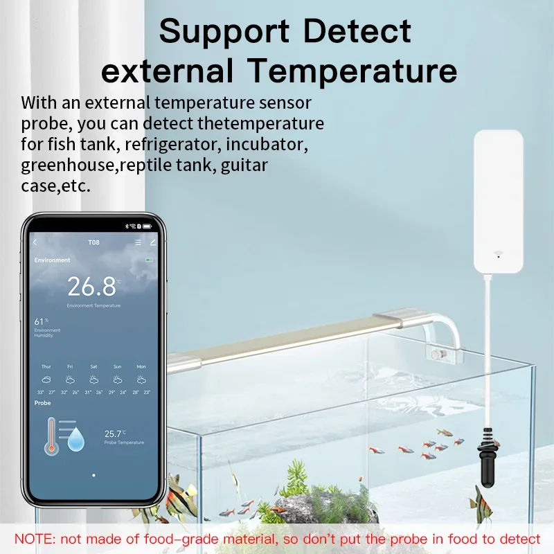 Tuya WiFi Temperature Humidity - Aquarium Plant Original recension och pris