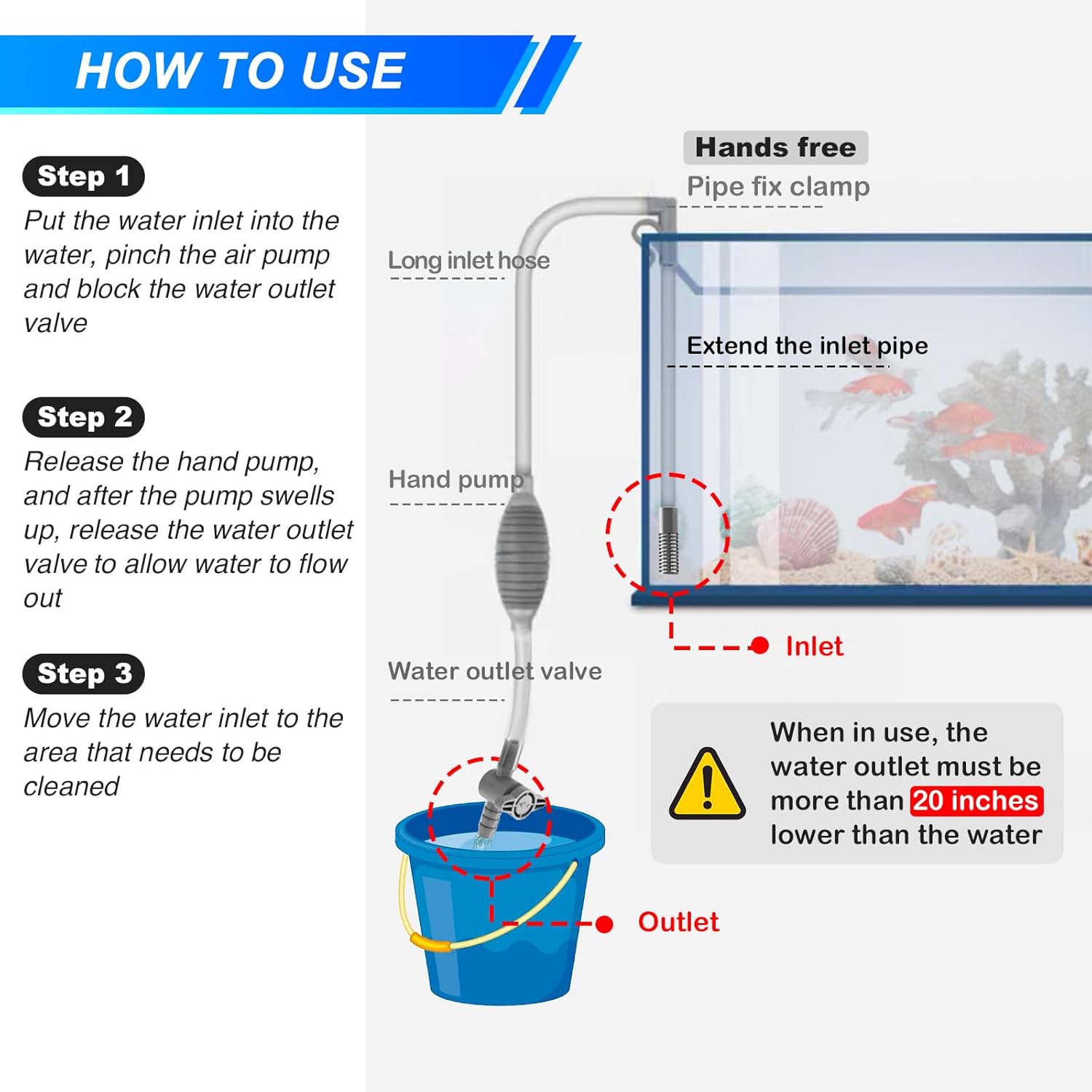 Large Fish Tank Aquarium Sipho - Planted Aquarium Tools recension och pris