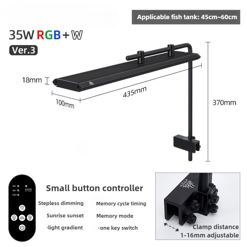 LED Aquarium Light Sunrise Day - Planted Aquarium Cycling recension och pris