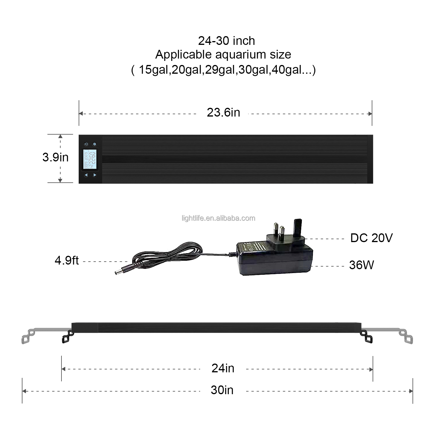 18-68W US UK EU Plug WRGB Full - Aquarium Plant Uk recension och pris