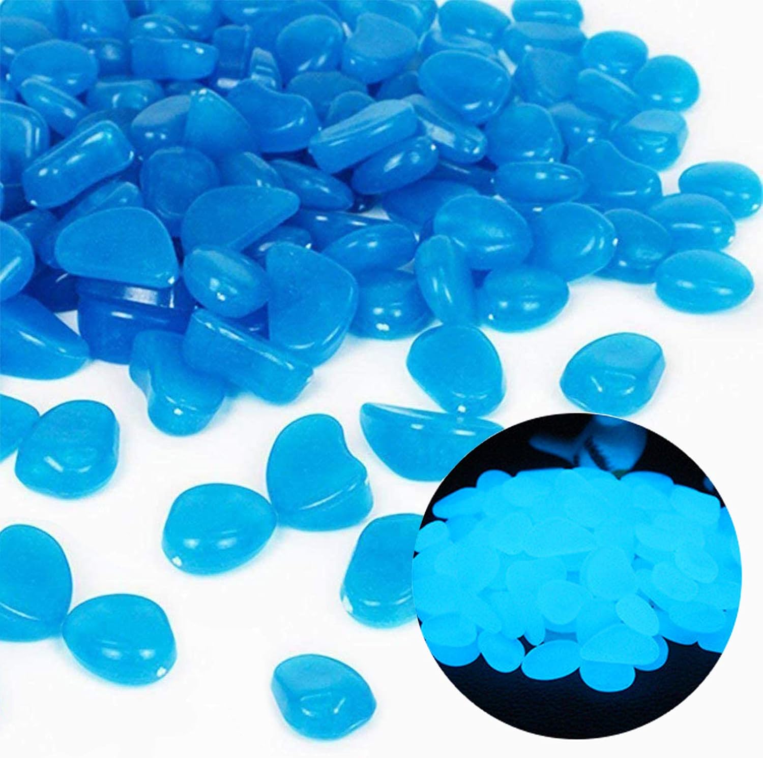 Fish Tank Rocks Glow Blue Pebb - Aquarium Planted Tank recension och pris