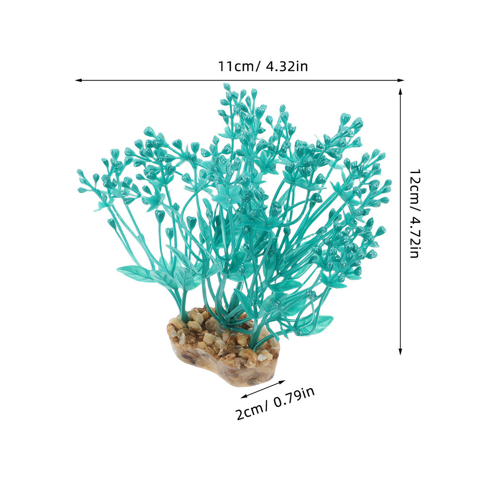 2Pcs Lifelike Plastic Aquarium - Aquarium Planted Set Up recension och pris