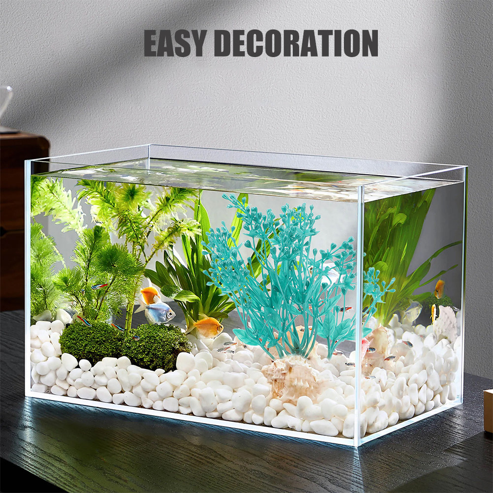 2Pcs Lifelike Plastic Aquarium - Aquarium Planted Set Up recension och pris