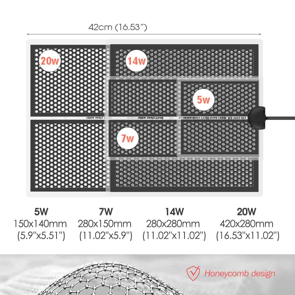 5/7/14/20W Reptile Heat Mat Pl - Planted Aquarium Heater recension och pris
